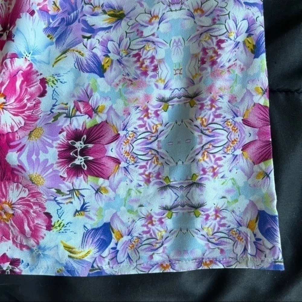Rachel Roy Floral VNeck Sleeveless Womens Top Size Extra Small